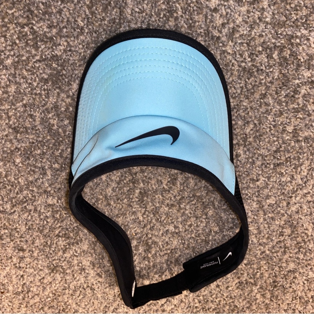 Nike Sky Blue and Black Sports Visor